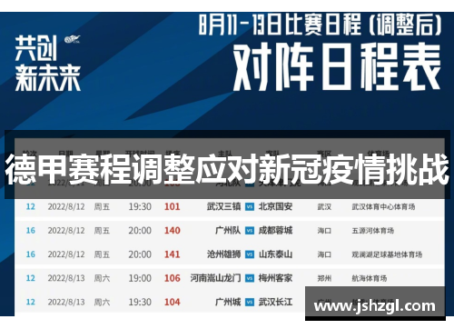 德甲赛程调整应对新冠疫情挑战